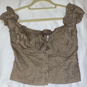 Elouise crop top Taupe